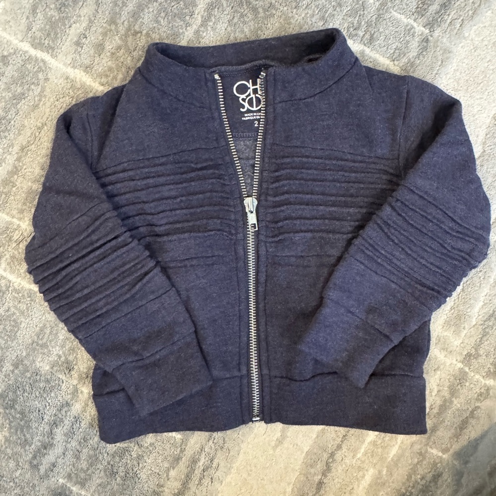 Chaser Dark Blue Kids Moto Zip-Up Jacket